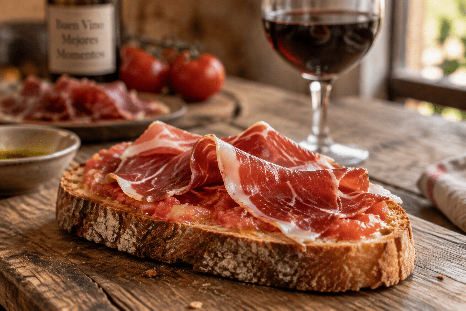 tapa-tosta-pan-aceite-tomate-jamon