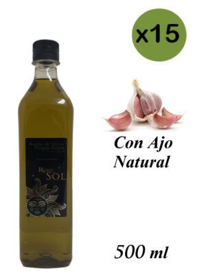 Aceite de Oliva Virgen Extra con Ajo Natural Extremadura Olivar Centenario de Secano