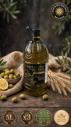 5L aceite de oliva virge extra bio eco organic pet