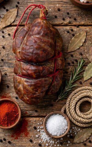 morcon iberico de chorizo de lomo artesanal extremadura presa