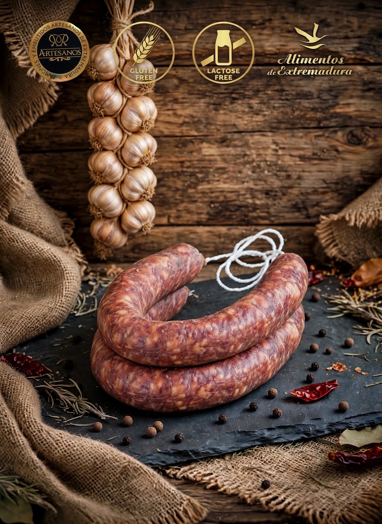 rustic_sausage_garlic_braid salchichon herradura extremadura casero rustic_sausage_garlic_braid salchichon herradura extremadura casero